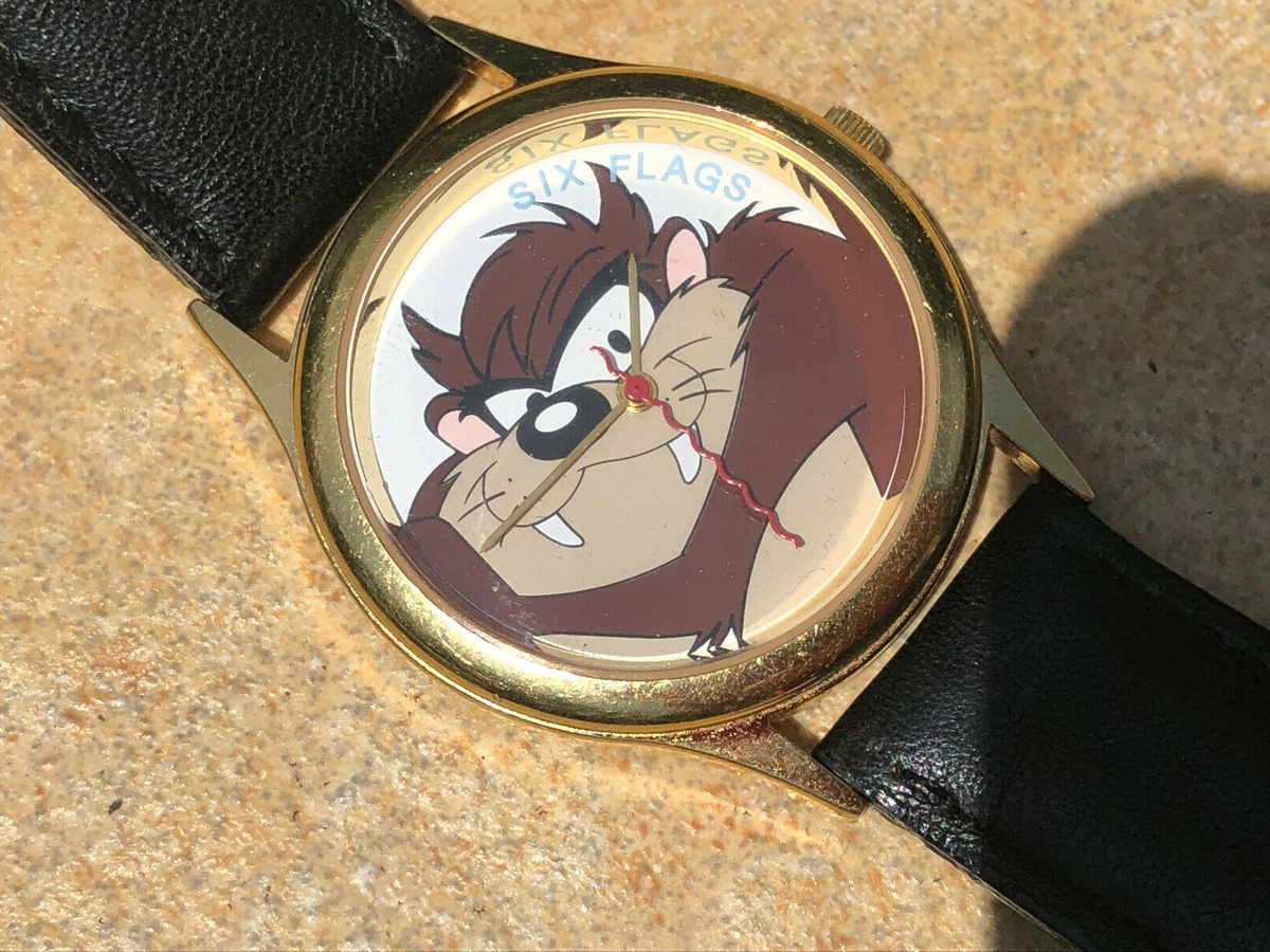 Vintage 1997 Looney Tunes Six Flags Taz Tasmanian Devil Wrist