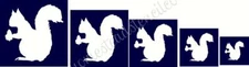 -ITEM 6168 Squirrel SET  2" - 6" - Reusable Sign Stencils