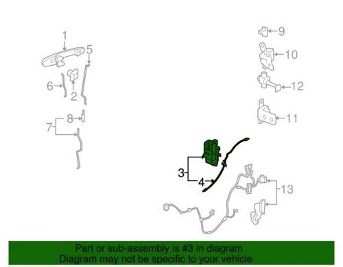 Conjunto de cerradura de puerta delantera derecha Buick Lucerna genuino GM 2006-2010 20790492 Foto 2 de 2
