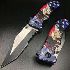 EAGLE Spring Assisted Open Blade Folding EDC Pocket Knife Hunting Survival 9”