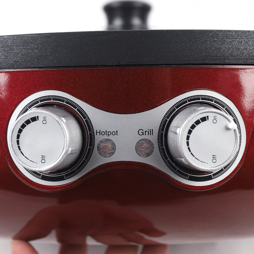 2 in 1 Electric Smokeless Grill and 110V Hot Pot BBQ Grill Soup Shabu Pot 2200W - Image 2 of 4