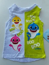 Baby Boys Girls Kids Tank Top Baby Shark Tank Pinkfong 12 Months