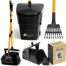 Dog Pooper Scooper with Bag Attachment - Metal Pooper Scooper Heavy Duty -