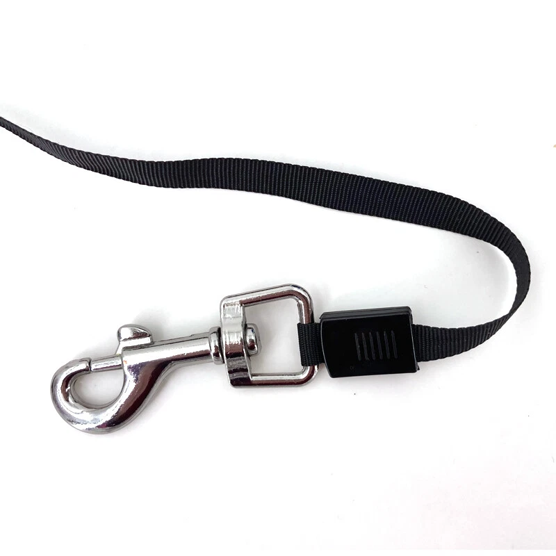 15ft Long Retractable Dog Leash Lead Blue Clip Clasp Metal Black Nylon Locking