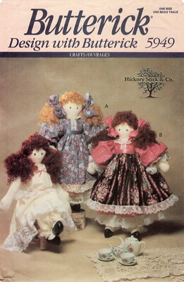 Butterick 5949 GAIL ANN 22'' Doll w Cami, Bloomers, Petticoat & Dress UC Pattern
