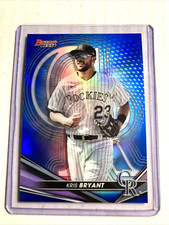 2022 Bowman's Best #64- KRIS BRYANT Blue Refractor SP #'d 48/150