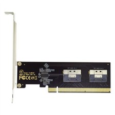 Jimier 2X SFF-8654 X8 NVME to PCI-Express X16 Raid Card VROC Raid0 Hyper Adapter