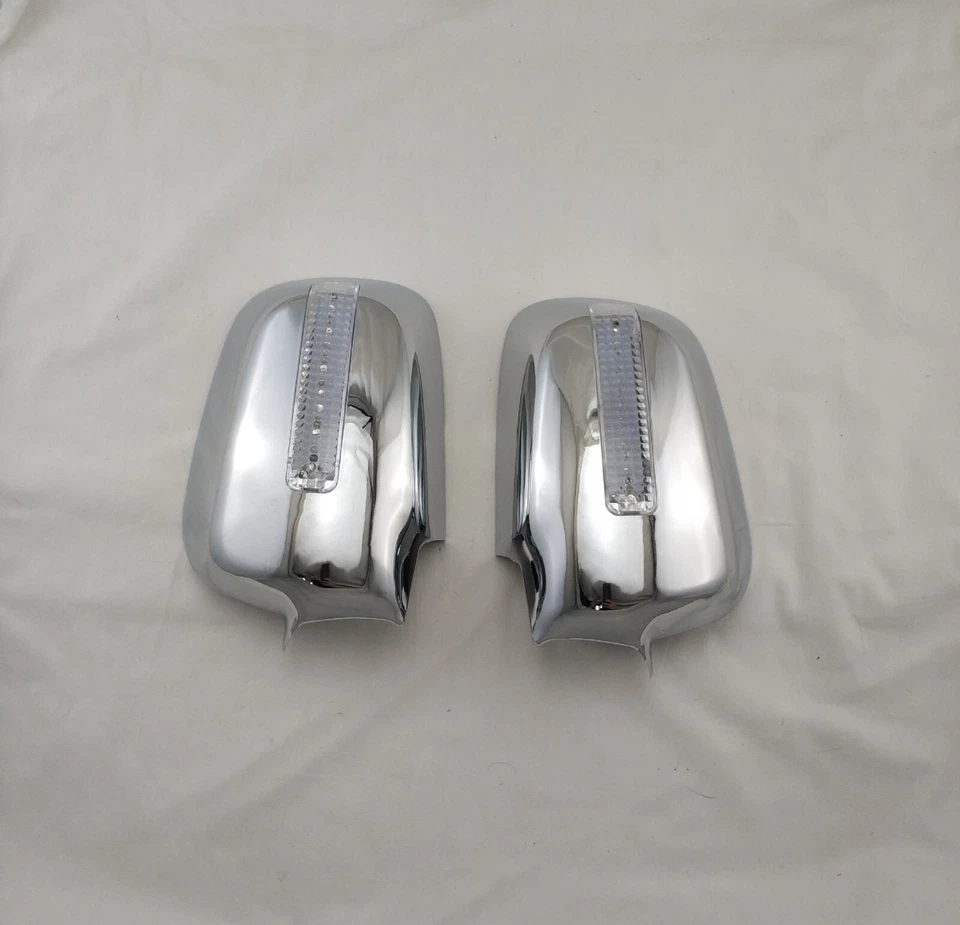 Tapa lateral del espejo retrovisor con luz LED cromada para 02-06 Honda CR-V CRV 2P Foto 2 de 4