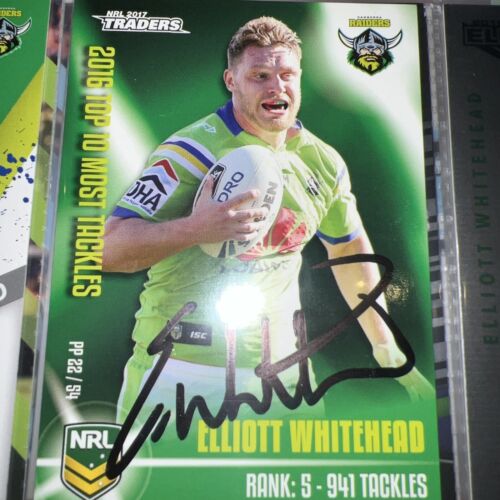 Elliott Whitehead Signed 2018 Pieces Puzzle Traders NRL card Canberra Raiders - Picture 1 of 1