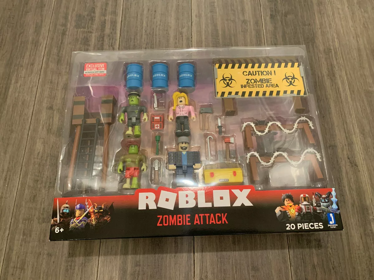 Roblox Action Collection - Zombie Attack Playset [Includes Exclusive  Virtual Item] 