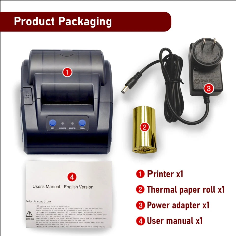 Bluetooth 58mm paper size Thermal Receipt Printer  for SkipTheDishes APP - Изображение 3 из 4