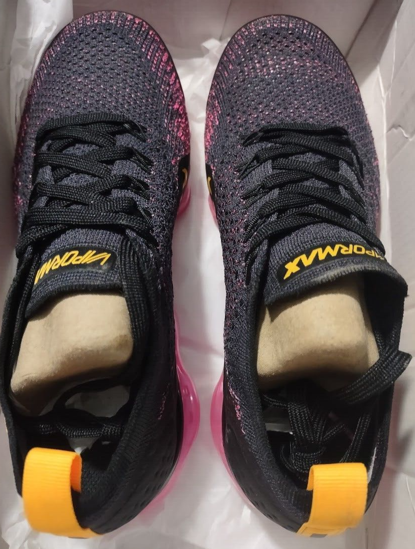 Nike Air VaporMax Flyknit 2 Running Shoe, Gridiron/Orange Nike Air VaporMax Flyknit 2 Running Shoe, Gridiron/Orange