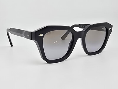 Ahlem Pont Des Arts 8 RAW Black Frame Grey Gradient Lens Sunglasses France 48mm