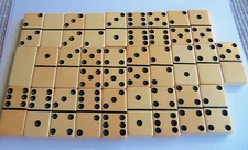  BAKELITE PUREMCO ORANGIE ORANGE DOMINOES ORIGINAL BOX VINTAGE 