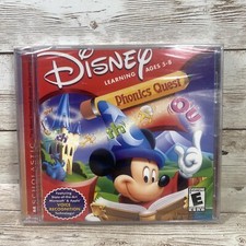 Disney Scholastic Phonics Quest Age 5-8 Windows Mac Interactive Learning CD