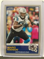Mario Addison 2019 Score Football Silver Scorecard #262 Carolina Panthers