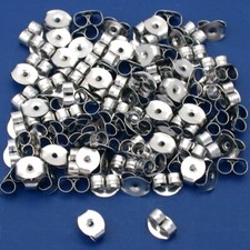 100 Surgical Steel Medium Earring Backs 4.5mm