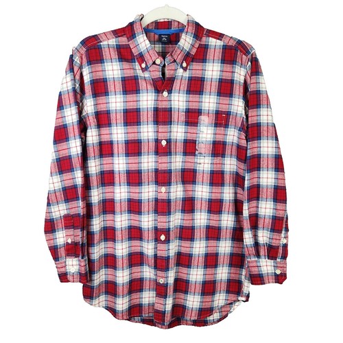 T-shirt Gap Kids Garçon XXL - Bleu Marine Et Rouge à Carreaux - Manches Longues - Neuf