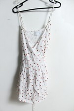 Asos Design Womens Light Spotted Mini Wrap Dress - White - Size 12 (h34)