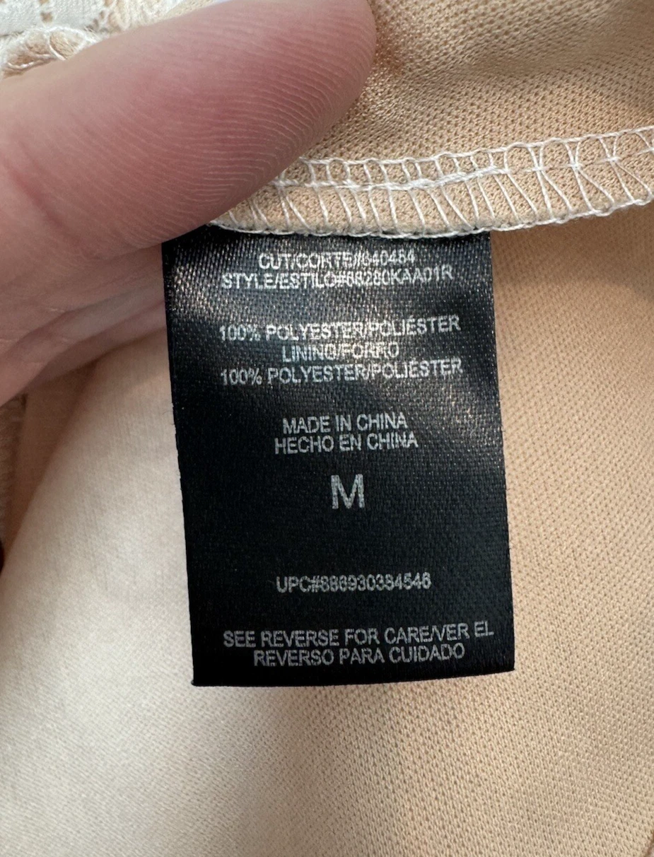 OFF WHITE Abito donna HeartSoul senza maniche bianco sporco floreale aderente e svasato marrone medio