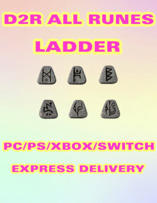 Runes BER JAH OHM LO SUR VEX IST   Diablo 2 D2R HC LADDER   PC-SWITCH-PS-XBOX