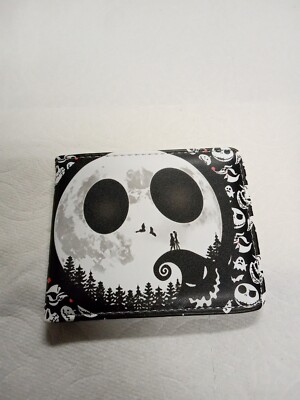 Nightmare Before Christmas Jack Expression Scattered Bi-Fold Wallet