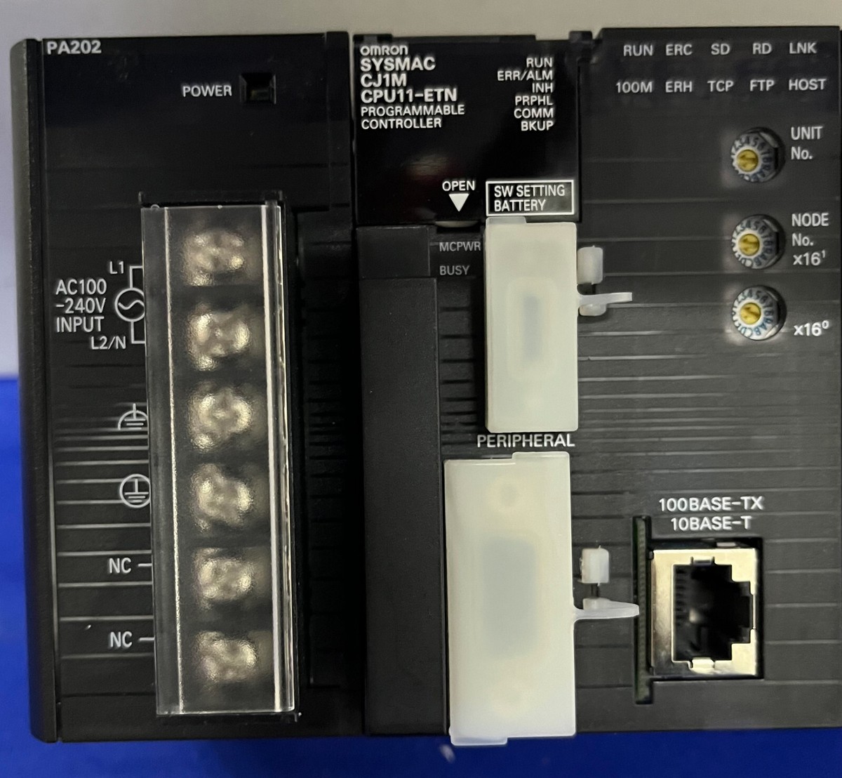 OMRON PLC CJ1W-PA202 w/CPU CJ1M CPU11-ETN,CH1W-ID2211 OD212 OMRON PLC CJ1W-PA202 w/CPU CJ1M CPU11-ETN,CH1W-ID2211 OD212