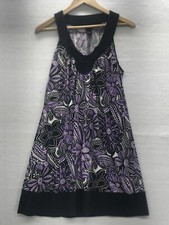 Wrapper Women’s Dress Summer Black Purple Tunic Sleeveless Knit V Neck Collar