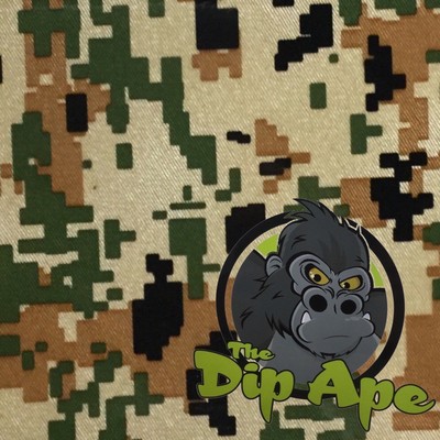 BROWN & GREEN DIGITAL HYDROGRAPHIC WATER TRANSFER HYDRO FILM DIP APE