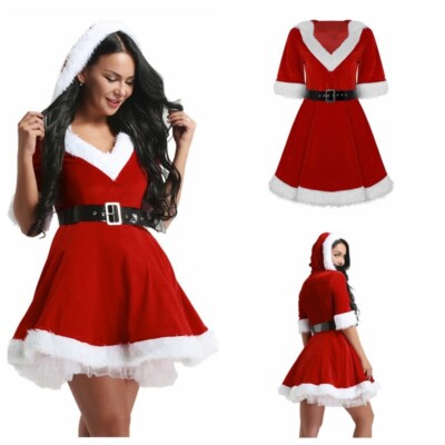Womens Christmas Costume Thin Tunic Tops Dress Ladies Dresses