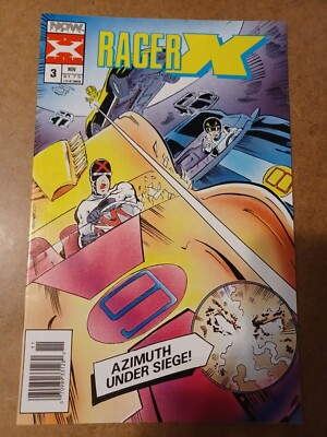 Racer X #3 Comic Book - Now Comics - Newsstand Edition - Speed Racer - Pics!