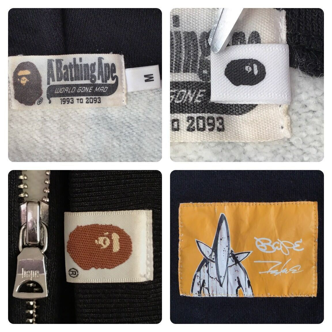 Futura × BAPE Shark full zip Hoodie Black A Bathing Ape Size Futura × BAPE Shark full zip Hoodie Black A Bathing Ape Size