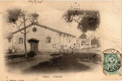 Old postcard AK ALGERIA Geiser 5 TENES L'Eglise (756180)