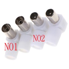 TV Plug Jack Antennas Male Female RF Coaxial Plug Adapter Angle DIY Connectors