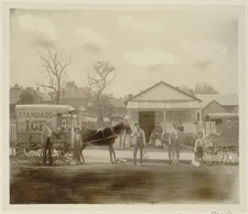 8" x 10" Photo Horse-drawn ice wagon and several persons