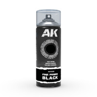 Schwarz - Fine Primer Spray (400 Ml) - AK Interactive