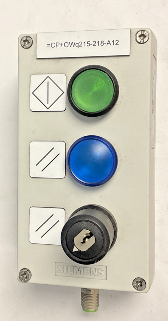 SIEMENS 3SU1803-0AA00-0AB1 PUSH BUTTON ENCLOSURE (NO KEY)