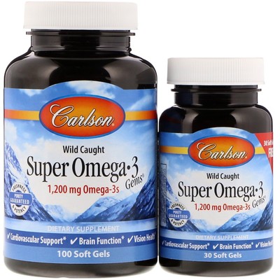 Wild Caught Super Omega-3 Gems, 1200mg, 130 Kapseln