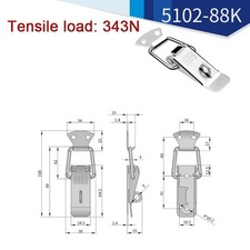 Stainless Steel Toggle Latch Catch Clamp Lock Clasp Buckle Latch for Cabinet
