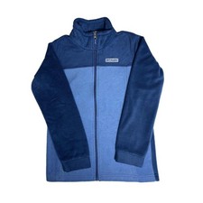 Columbia Boys Fleece Jacket Youth Boys Medium Blue Two Toned Full Zip