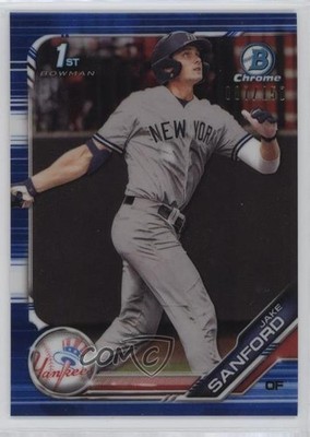 2019 Bowman Draft Chrome Blue Refractor /150 Jake Sanford #BDC-82 0b3