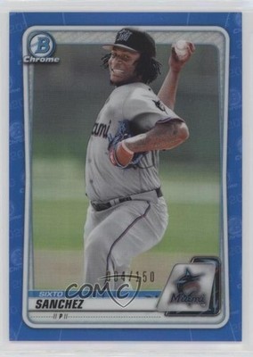 2020 Bowman Chrome Prospects Blue Refractor 4/150 Sixto Sanchez #BCP-79 7e6
