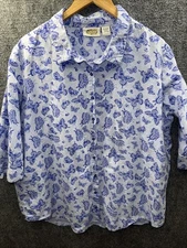 Button up Butterfly blouse by Collections ETC XXL