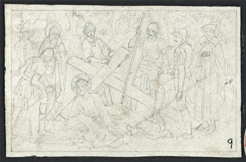 John Hardman & Co - Pencil Drawing - The Stations Of The Cross - Station 9