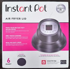 Instant Pot Air Fryer Lid 6 qt Multi-Use Dehydrate Broil Bake Roast Reheat NEW