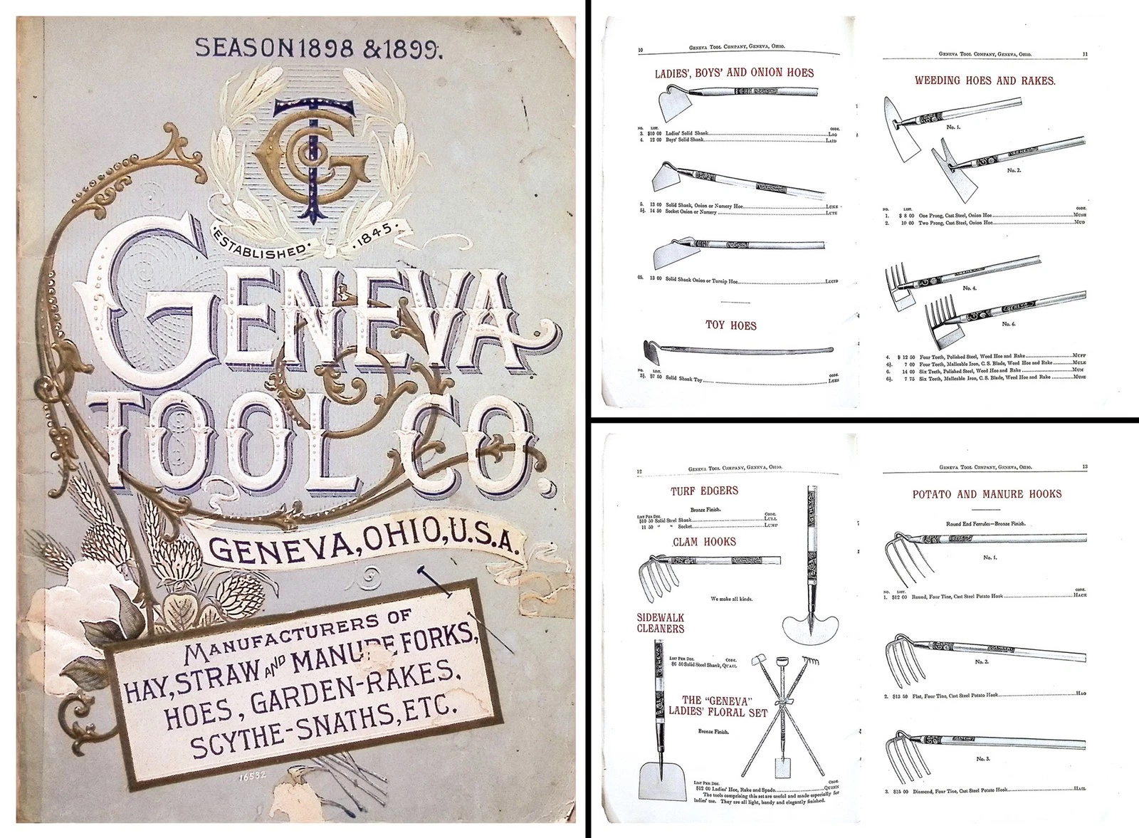 Orig. Geneva Tool Co. 1898 Catalogue of Farm & Garden Hand Tools - mjdtoolparts
