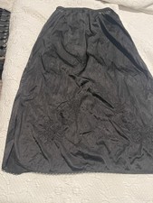 Richform Sz S Vintage Black Nylon 1/2 Slip 18 Unstretched Waist 25 Waist-hem