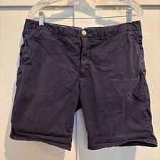Scotch Soda Shorts Men 34 Navy Blue Chino Jet Set All Day Cotton Flat Front