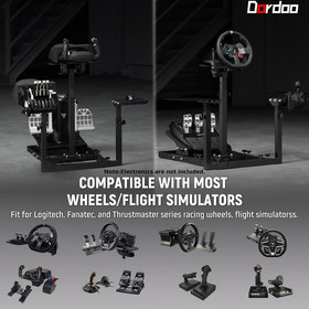 Dardoo  Flight & Racing Simulator Stand Adjustable Fits Thrustmaster Logitech