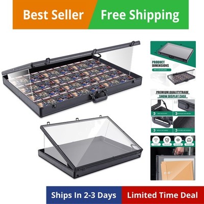 Trade Show Display Case Portable Aluminum Sports Card Table Top Display Case ...